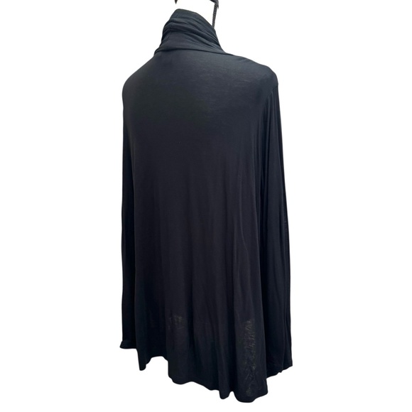 DKNY BLACK DOUBLE LAYER SWING OPEN CARDIGAN - Picture 5 of 12